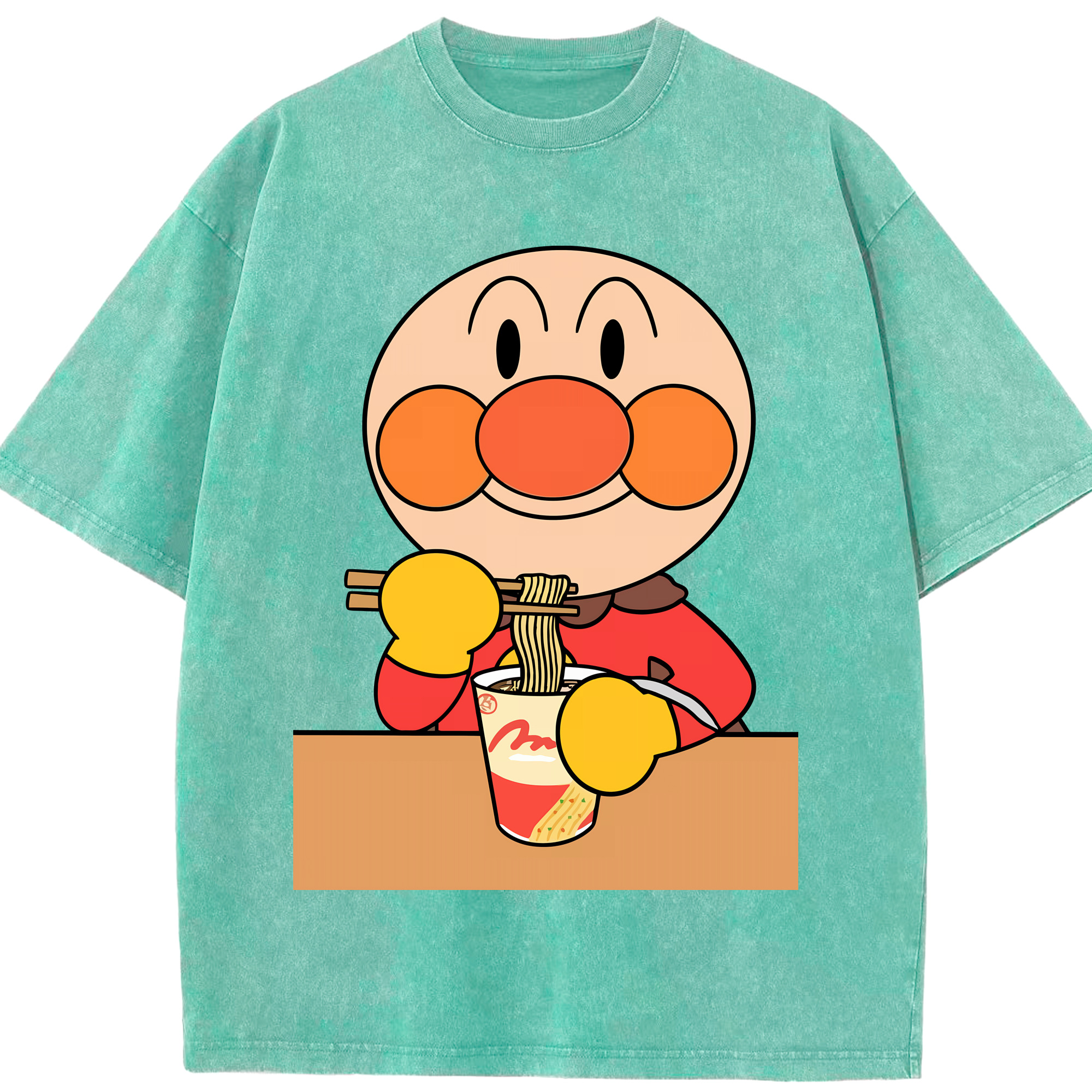 （画像用） アンパンマン Anpanman 綿100% ヴィンテージ風 半袖Tシャツ（フロントプリント）